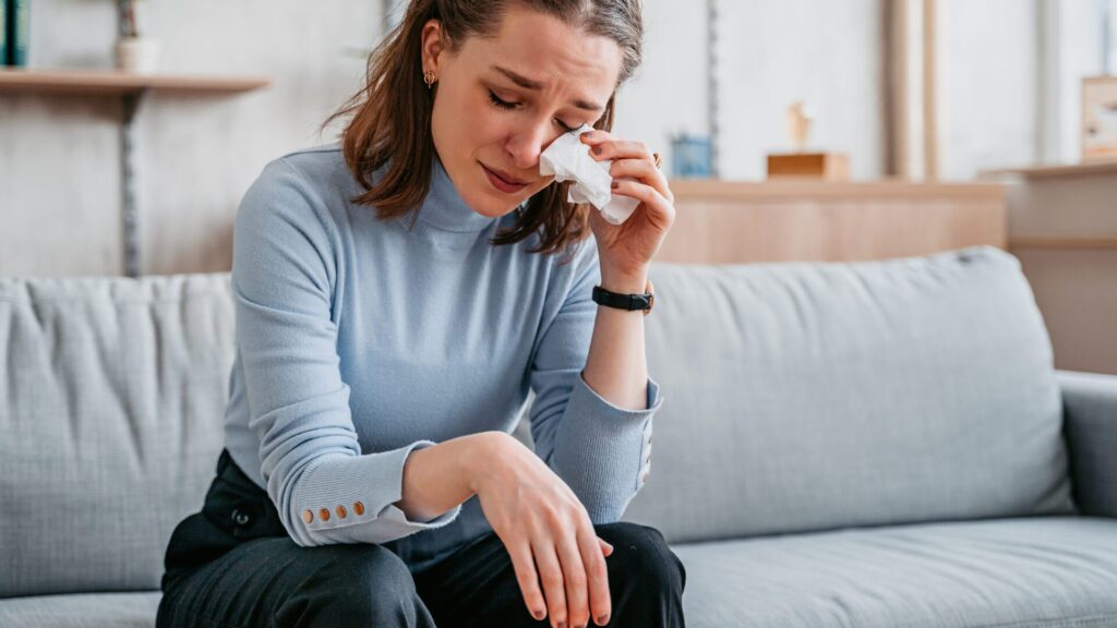 Crying can help improve your mood.