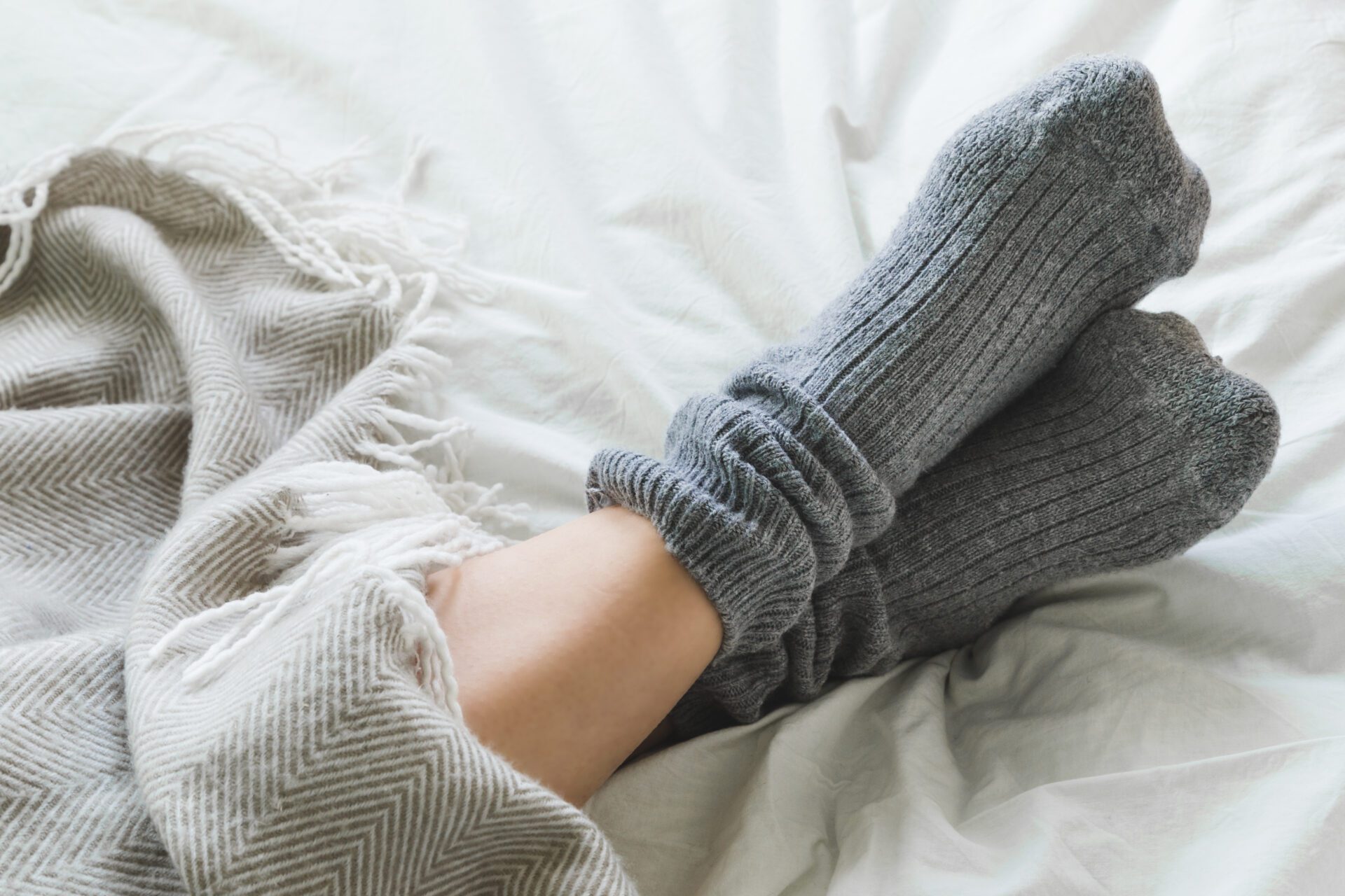 Wearing socks gives you a sense of security and control.
