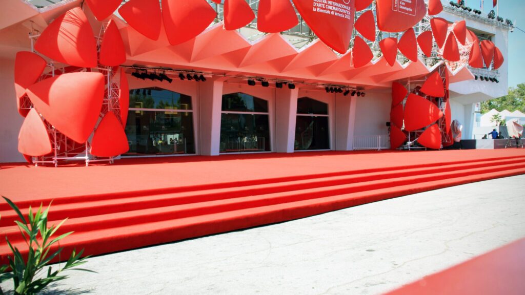 The red carpet at the Venice Film Festival.