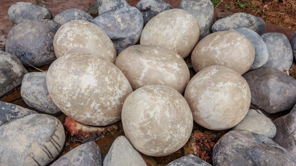 Every 30 years, Mount Gandeng sends a stone in the shape of a perfect egg to the people living in the village at its foot.