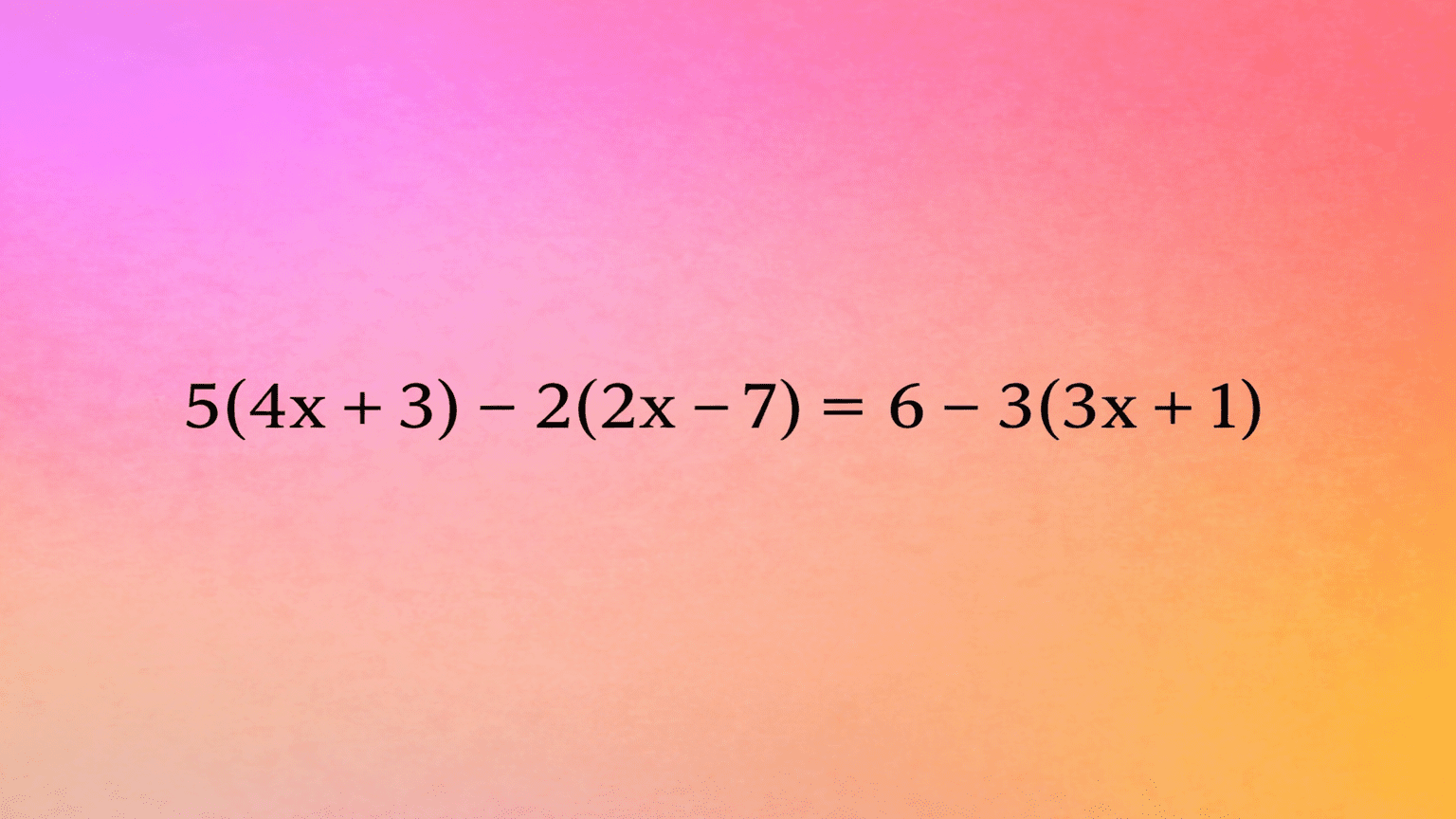 Calculate the example.