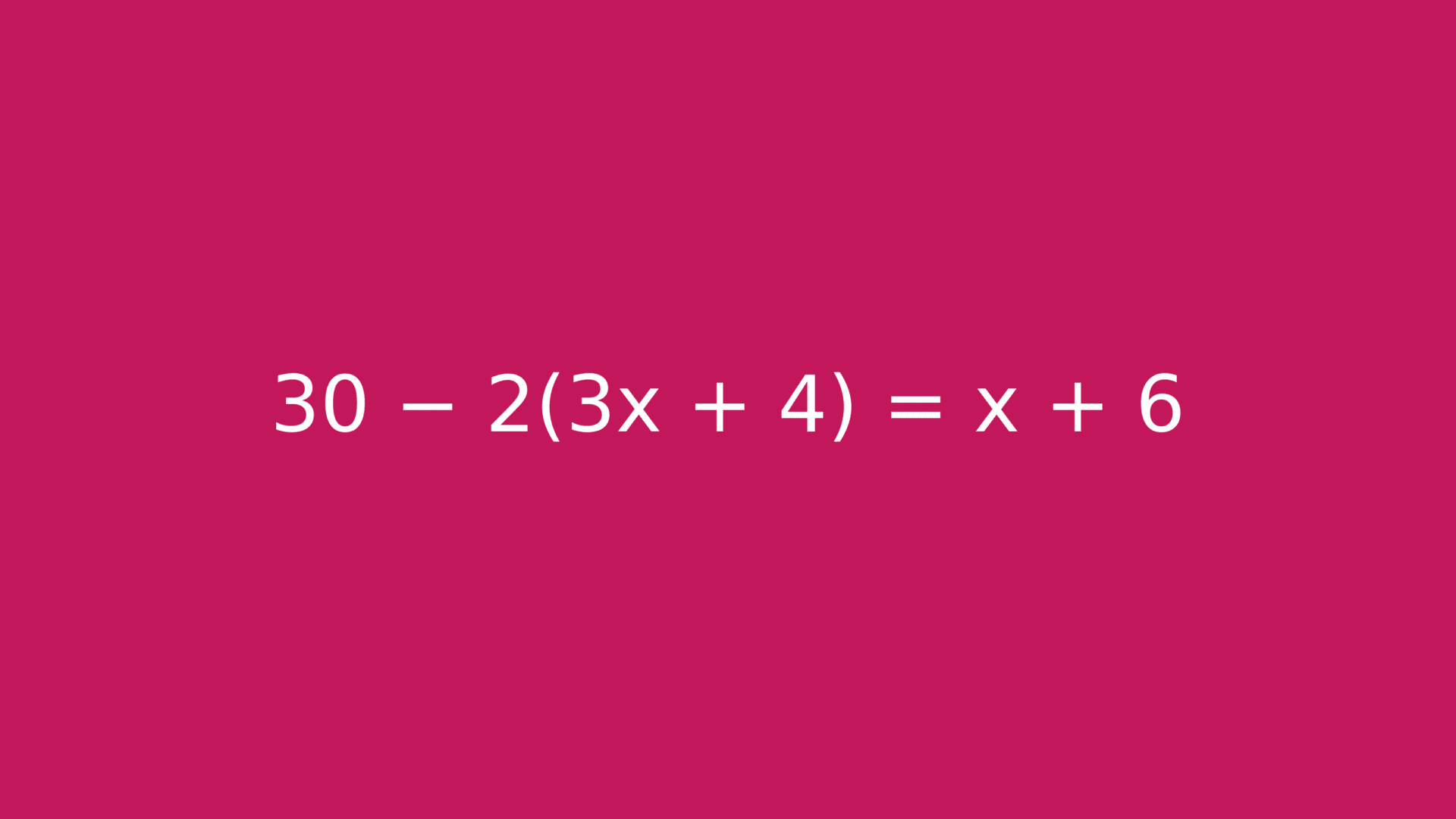 Calculate the example.