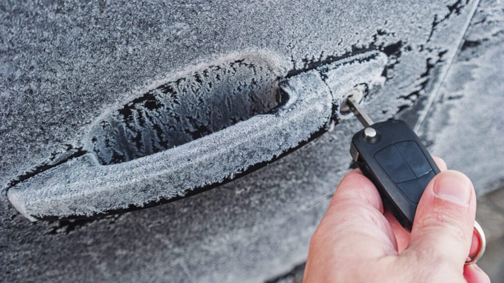A frozen car door lock is a big problem in winter. But with a simple trick with duct tape, you can easily solve it.