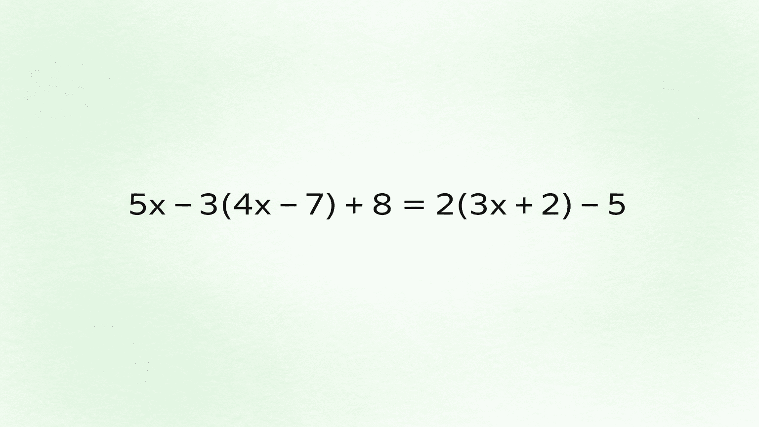 Calculate the example.